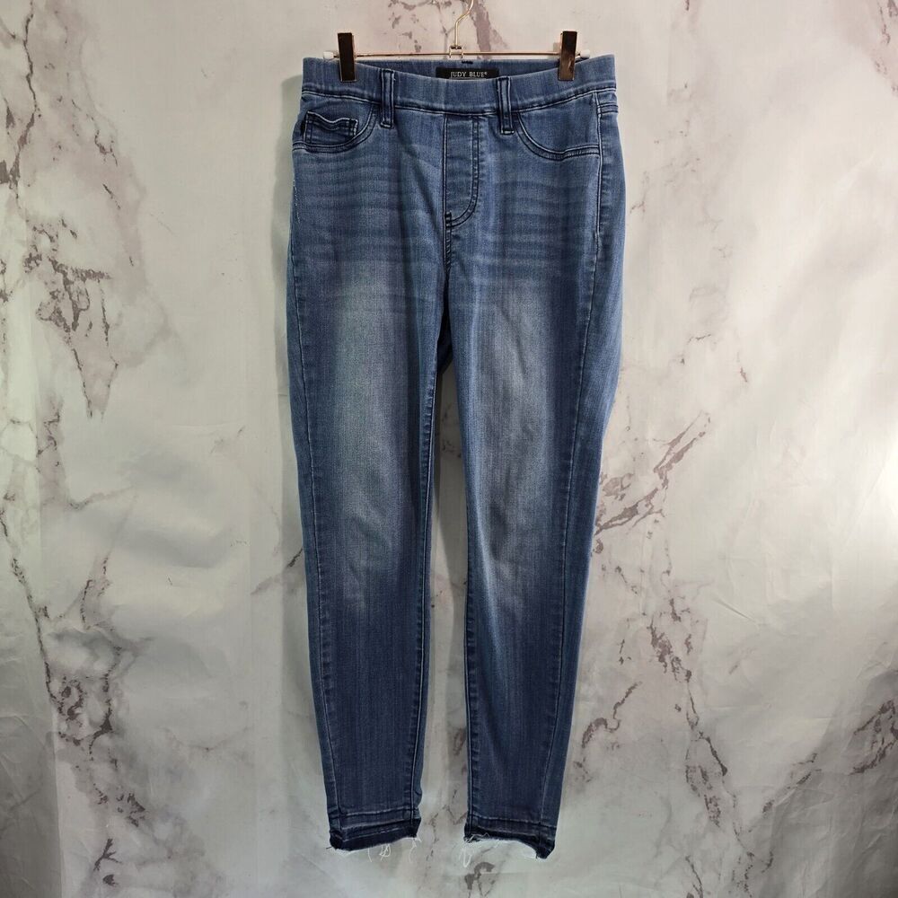 Judy Blue Jeans Womens 5 27 Skinny Fit Jogger Pull On High Rise Crop Frayed